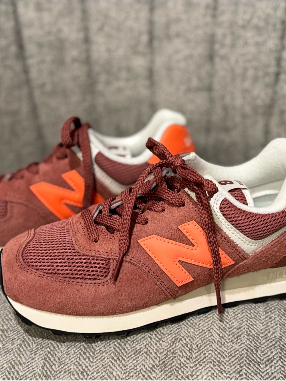 New Balance 574 Red Rock/Tangerine Heat sneaker